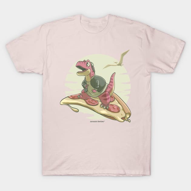 Pizza T Rex | Jurassic Smiles T-Shirt by Alfredoilustra